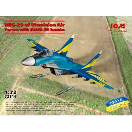 MiG-29 of Ukrainian Air Forces with JDAM-ER bombs