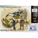 Hitching a ride, US Paratroopers and Civilians 1945