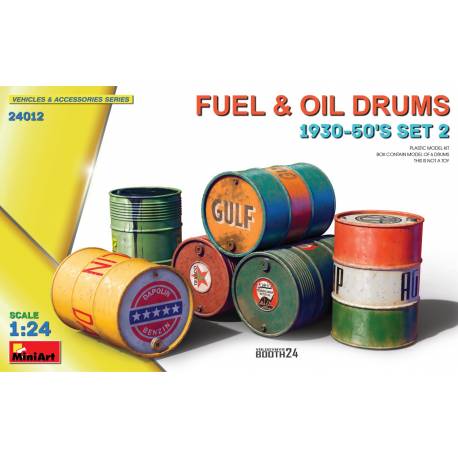 Fuel & Oil Drums 1930-50’s Set 2