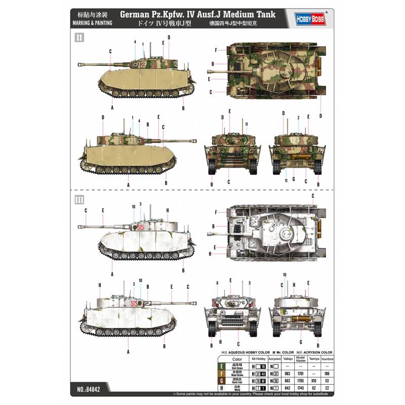 Maquette Char German Pz.kpfw. Iv Ausf.j Medium Tank |hobby Boss|84842| 1:48 Maqu - Bild 8 von 16