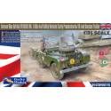 Korean War British FV18001 Mk.1 80in 4x4 Utility Vehicle (Early Production) avec remorque Bantam 10-cwt
