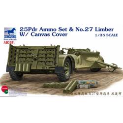 25pdr Ammo Set & No.27 Limber With Canvas Cover 