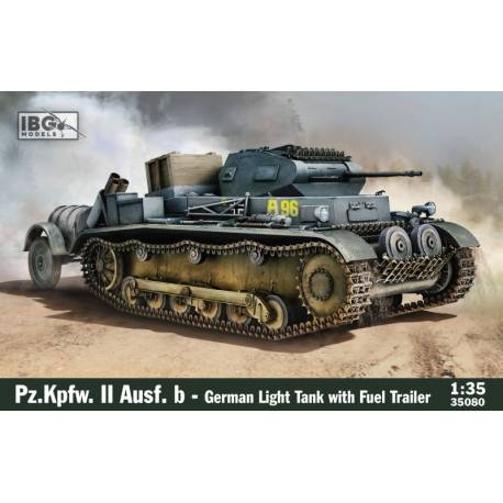 Pz. II Ausf. b German Light Tank with fuel trailer