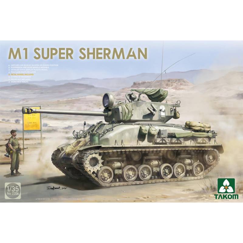 Maquette Char M1 Super Sherman |takom|2206| 1:35 Maquette Char Promo - Imagen 1 de 9