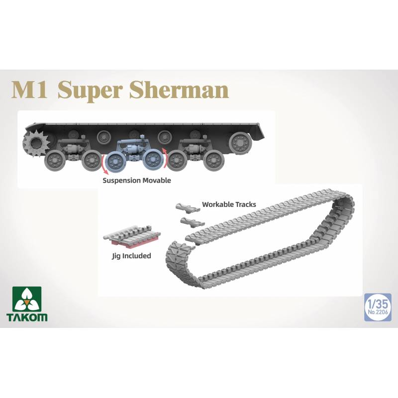 Maquette Char M1 Super Sherman |takom|2206| 1:35 Maquette Char Promo - Imagen 4 de 9