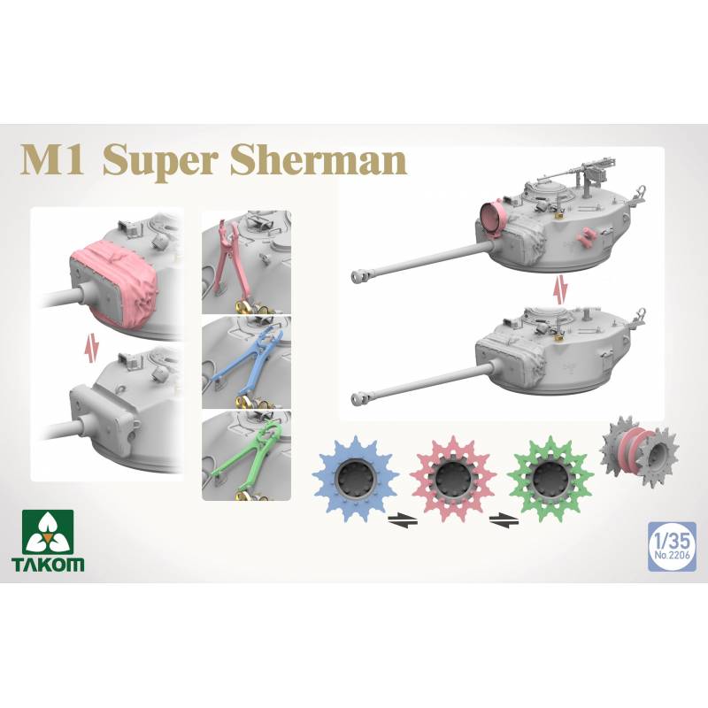 Maquette Char M1 Super Sherman |takom|2206| 1:35 Maquette Char Promo - Imagen 5 de 9