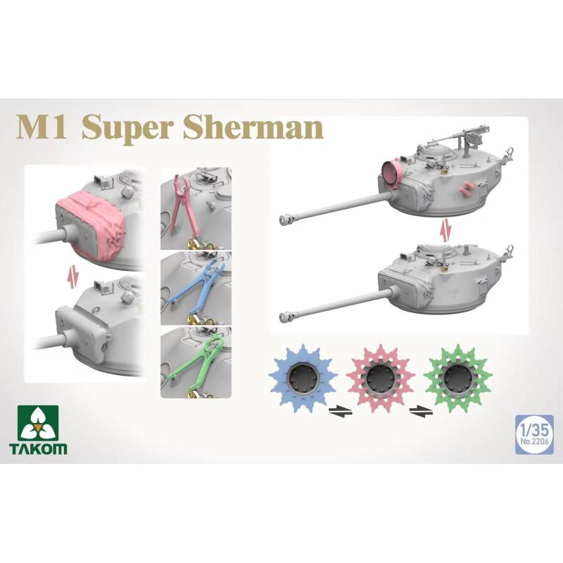 Maquette Char M1 Super Sherman |takom|2206| 1:35 Maquette Char Promo - Imagen 7 de 9