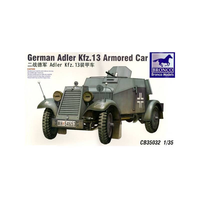 Bronco 1//35 35032 German Adler Kfz.13 Armored Car