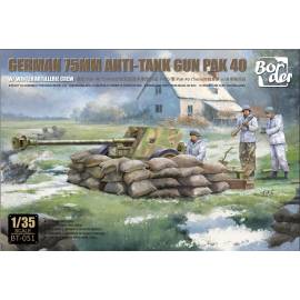 German 7.5cm Anti-Tank Gun PaK 40 w/Winter Artillery Crew