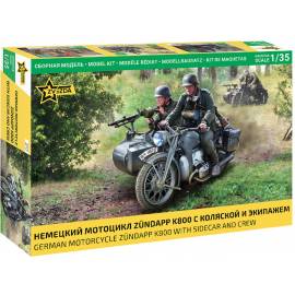 German Motocycle Zündapp K800 with sidecar and crew