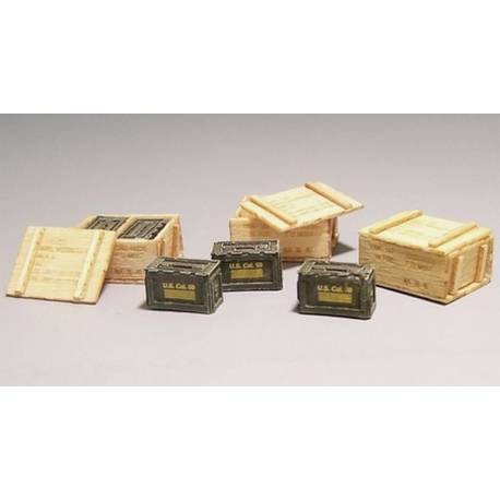 BOITES DE MUNITIONS EN BOIS US ARMY (PERIODE GUERRE DE VIETNAM) 