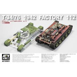 T-34/76 MODEL1942 FACTORY 112(CLEAR TURRET AND UPPER HULL,FULL INTERIOR KIT)