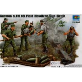 SET DE 6 FIGURINES ARTILLEURS ALLEMANDS (EN ACTION) 