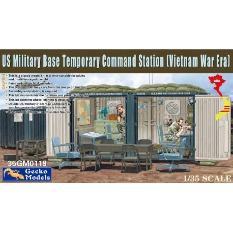 US Military Base Temporary Command Station Vietnam War Era