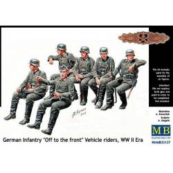 German Infantry "Off to the front" Vehicle riders WWII 
