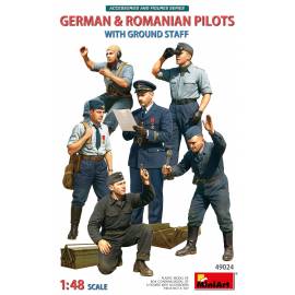 GERMAN & ROMANIAN PILOTS with GROUND STAFF