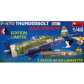 P-47D Thunderbolt RAZORBACK Basic Kit aux couleurs des FORCES AERIENNES FRANCAISES