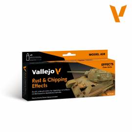 SET DE PEINTURE ROUILLE ET USURE VALLEJO|8X17ml|71186