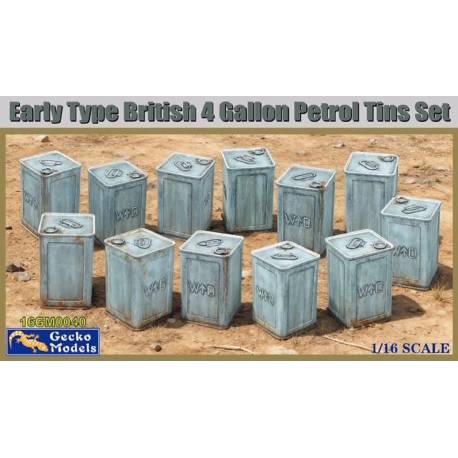 Early Type British 4 Gallon Petrol Tins Set