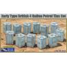 Early Type British 4 Gallon Petrol Tins Set