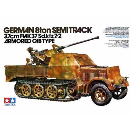 German 8ton semitrack 37㎜ flak 完成品 1:35 German 8ton Semi Track 3.7 cm Flak 37 Sd.Kfz.7/2 Armored Cab