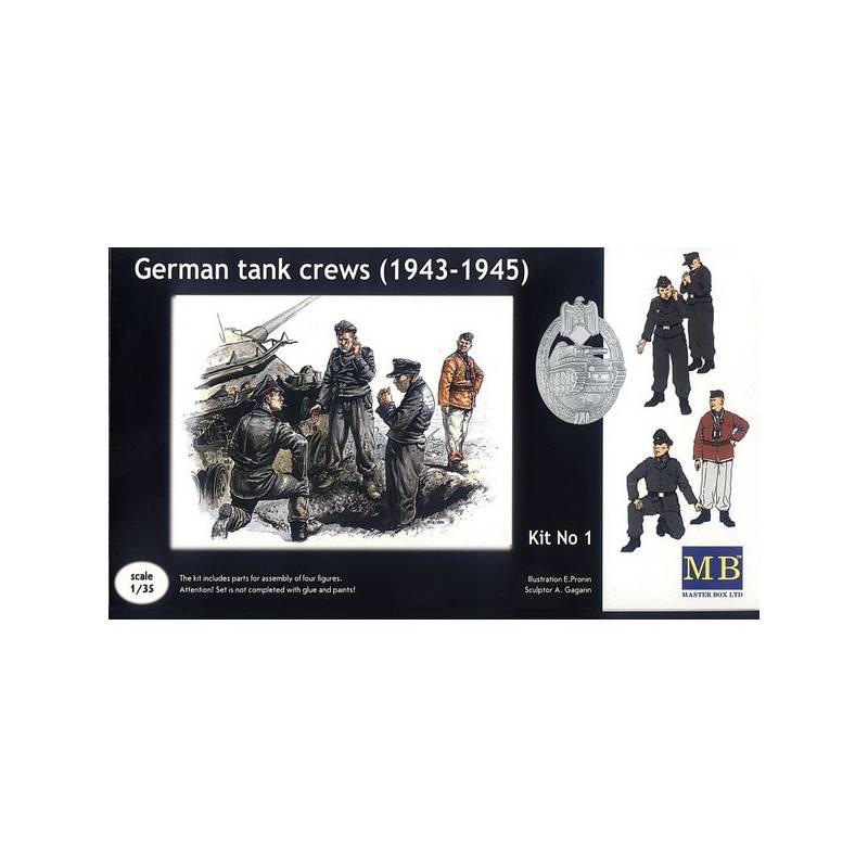 Tedesco Tank Crew Set 1 (1943-1945) Modellino Personaggio (1943