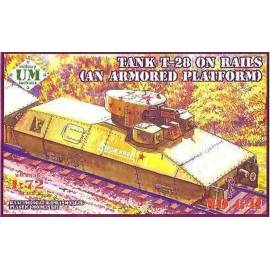 Tank T-28 on Rails (An Armored Platform) 