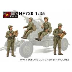 WW II BOFORS GUN CREW (I) - 4 FIGURES 