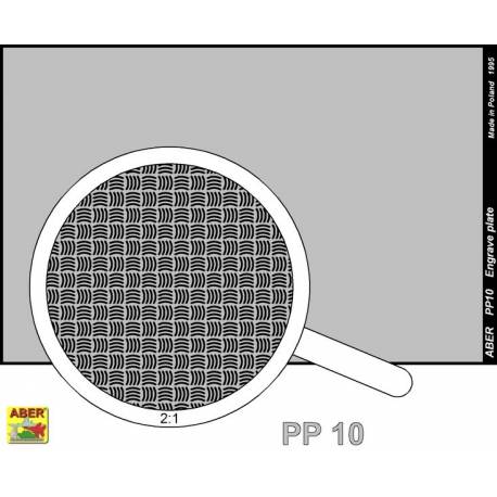 plaque gravée (88 x 57mm) - pattern 10