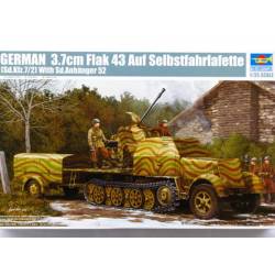 German 3.7cm Flak 43 auf Selbstfahrlafette (Sd.Kfz.7/2) with Sd.Anhanger 52