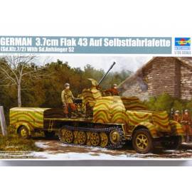 German 3.7cm Flak 43 auf Selbstfahrlafette (Sd.Kfz.7/2) with Sd.Anhanger 52 