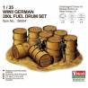 German WWII 200L Fuel Drum Set 