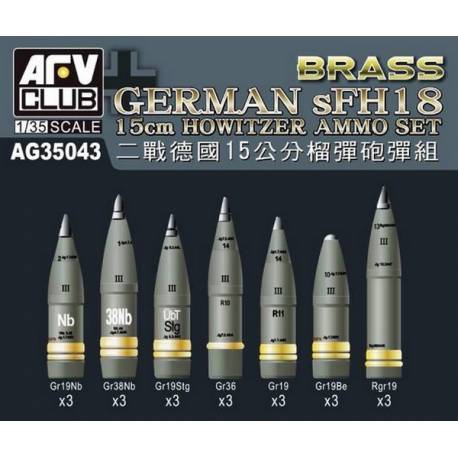 GERMAN sFH18 15cm HOWITZER AMMO SET 