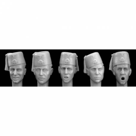 5 heads german SS handschar fez