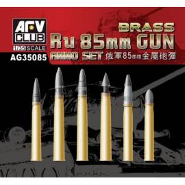 Ru 85mm Gun Ammo Set (Brass shells) 