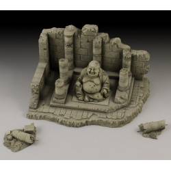 Temple with Buddha ruin 
