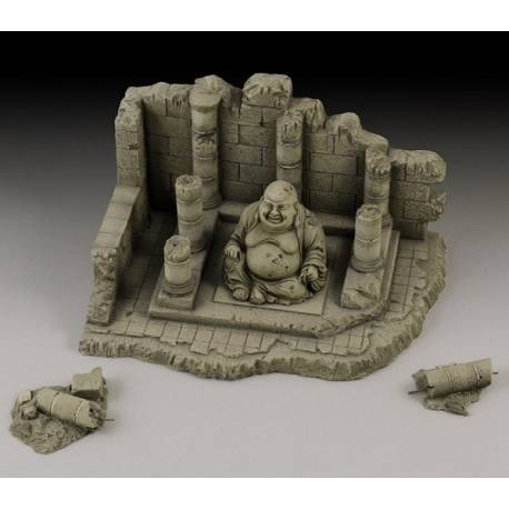Temple with Buddha ruin 