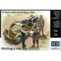 Hitching a ride, US Paratroopers and Civilians 1945