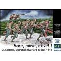 Move, move, move!!! U.S. Soldiers Operation Overlord period, 1944