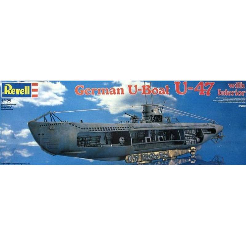 German U Boat U 47 With Interior Revell 05060 1 125eme