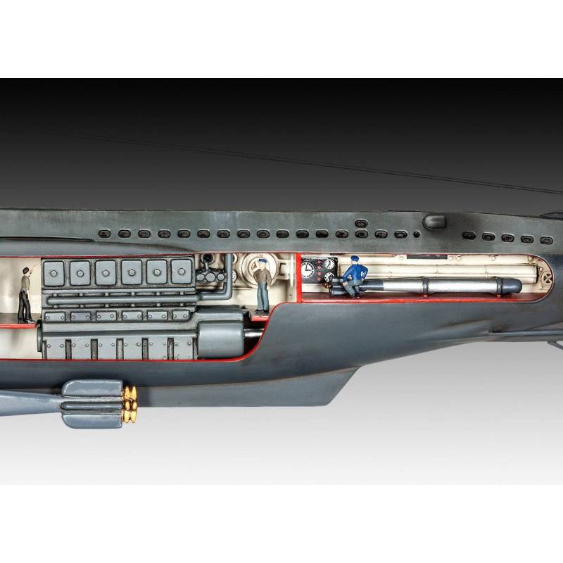 German U Boat U 47 With Interior Revell 05060 1 125eme
