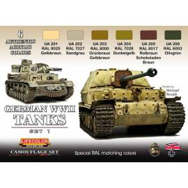 GERMAN WWII TANKS SET1 6x 22ml acrylic colours 