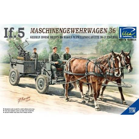  German If.5 Horse Drawn MG Wagon with Zwillingslafette 36