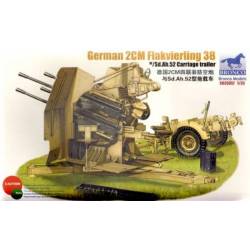 German 2cm Flakvierling 38 w/Sd.Ah.52 Carriage Trailer 