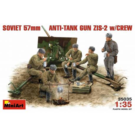 SOVIET 57mm ANTI-TANK GUN ZIS-2 w/CREW