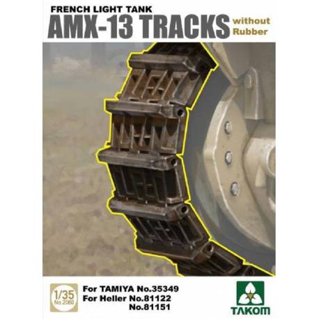 French Light Tank AMX-13 Tracks without rubber