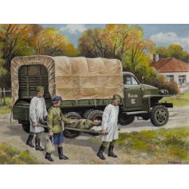 Studebaker US6 with Soviet Medical Personnel 