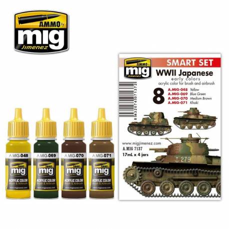 WW II JAPANESE AFV EARLY COLORS SET	