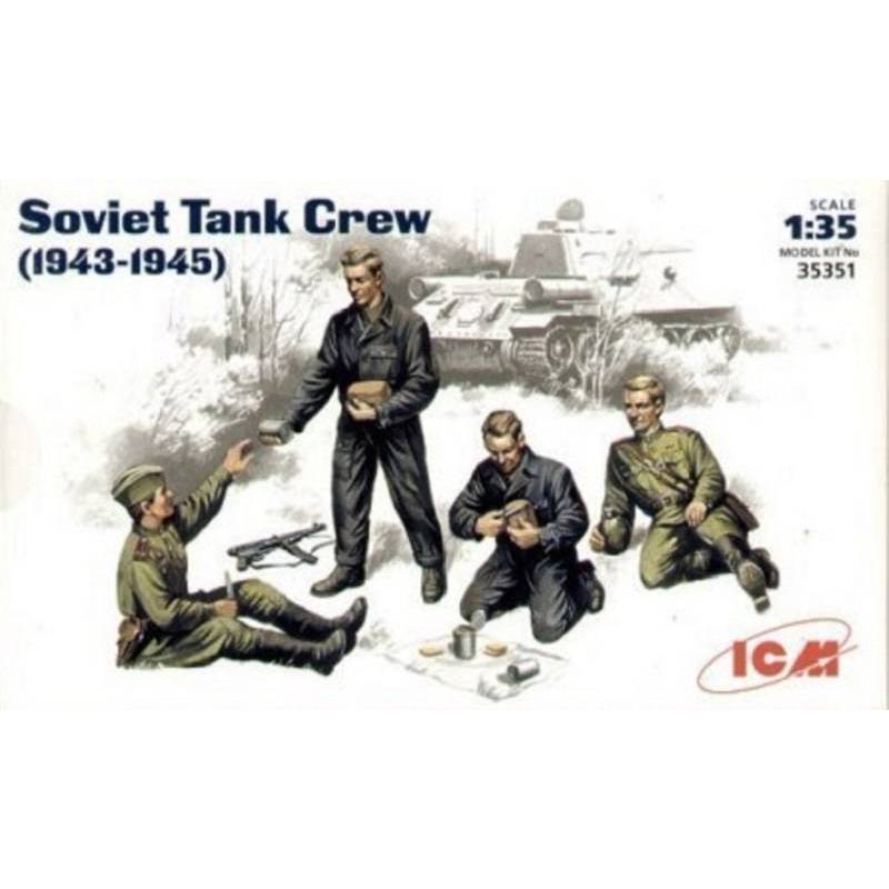 Figurina Maquette Equipaggio Di Carro Armato Sovietico (1943-1945) Icm 3