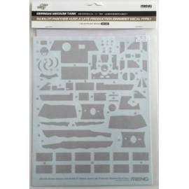 Sd.Kfz.171 Panther Ausf A Late Production Zimmerit Decal Type 1
